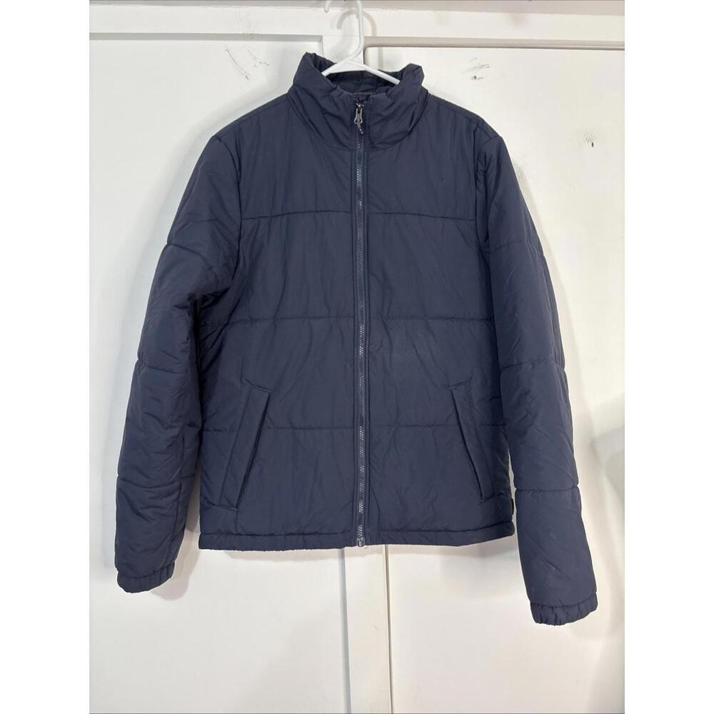 Men’s REI Co-op Puffer Coat Navy Small Chest 42” Length 27”